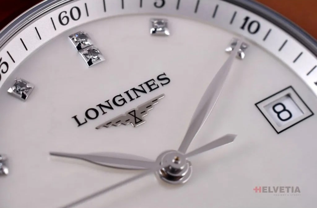 Longines Master Collection L23574872 detail číselníku s diamanty